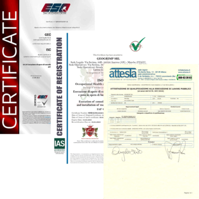 CERTIFICAZIONI